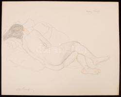 1919 Arthur Paunzen (1890-1940): 15 Aktzeichnungen című mappából mind a 15 db alkotás. Színezett lit...