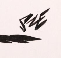 Szepes Béla 5 db karikatúra közismert személyekről, 13x20 cm, és egy általa írt cikk