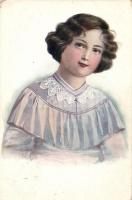 3 db régi, művészi hölgy motívumlap, pinx. Usabal, Harrison Fischer / 3 art, lady motive cards, pinx...