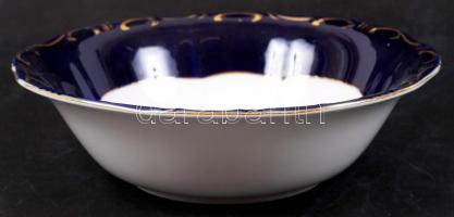 Zsolnay Pompadour kerek tál, kézzel festett, jelzett, hibátlan, m: 7 cm, d:25 cm