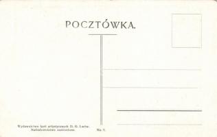 Polish folklore, Art Nouveau postcard s: Wilhelm Wachtel