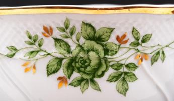 Hollóházi Erika mintás kerek tál, matricás, jelzett, hibátlan, m: 9,5 cm, d:22,5 cm