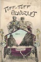 Budapest VI. Andrássy út, automobil (kis szakadás / small tear)