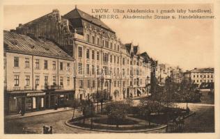 Lviv, Lwów; Ulica Akademicka / Akademische Strasse, Handelskammer