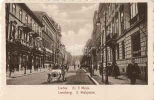 Lviv, Lwów; Ul. 3 Maja / 3 Maigasse, street