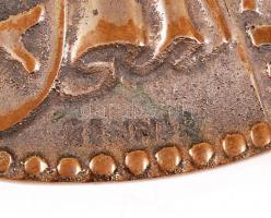 Renner Kálmán (1927-1994): Rex Hungariae. Bronz plakett, jelzett, d:11 cm