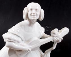 Herendi Déryné, fehér mázas, jelzett (mélynyomás),  hibátlan, m:35 / Herendi Déryné numbered chinawa...