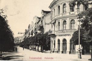Frantiskovy Lázne, Franzensbad; Park Street, Parkhotel, Music Institute