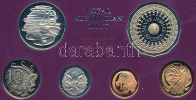 Ausztrália 1997. 1c - 50c 6klf db "Évforduló" Proof szett díszkiadásban, plasztik tokban T:PP Australia 1997. 1 cent - 50 cents 6 different "Silver Jubilee" proof set in plastic case C:PP