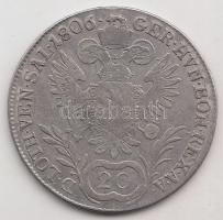 Ausztria 1806A 20Kr Ag "I. Ferenc" T:2-
Austria 1806A 20 Kreuzer Ag "Franz I" C:...