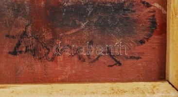 Tamus István (1953-):Csendélet I. Olaj, farost, keretben, 60×80 cm