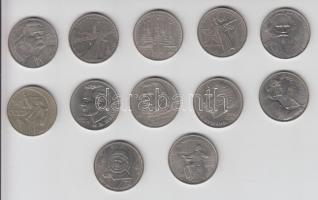 Oroszország 1967-1991. 1R (12xklf) T:vegyes
Russia 1967-1991. 1 Roubles (12xdiff) C:mixed