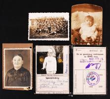 Magyar Királyi Államvasutak által kiállított fényképes igazolvány, 3 db fotó