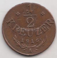 Ausztria 1816A 1/2Kr T:2
Austria 1816A 1/2 Kreuzer C:XF