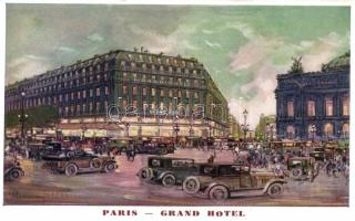 Paris, Grand Hotel, F. Robaudy, artist signed