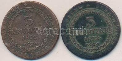 Ausztria/magyar verdejel 1812B 3Kr + 1812S 3Kr T:2-,3