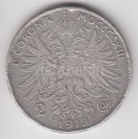 Ausztria 1913. 2K Ag "Ferenc József" T:2-/3 Austria 1913. 2 Corona Ag "Franz Joseph" C:VF/F