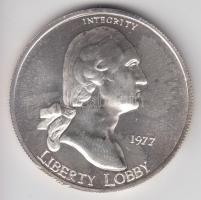 Amerikai Egyesült Államok 1977. "Liberty Lobby - George Washington / 1E" Ag emlékérem (31....