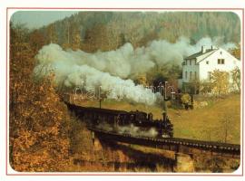 17 db MODERN, főként használatlan, vonat, gőzmozdony motívumú képeslap, benne 2 nem képeslap hátolda...