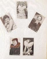 cca 1930-1940 334 db-os fotóalbum régi külföldi és magyar színészek fotóival és aláírásaival (Shirle...