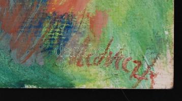 Medvicky jelzéssel: Ló fej. Vegyes technika, papír, 29×20 cm