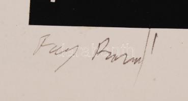 Olvashatatlan jelzéssel: Rabbi fej. Linó, papír, 29×24,5 cm