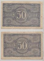 1920. 50f (2x) T:II-,III