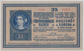 1918. 25K "3125" sorozatszámmal és hullámos hátlappal T:I-