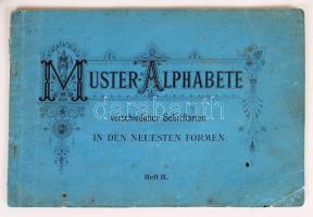 cca 1890 Minta abc több betűtípussal / Specimen alphabet