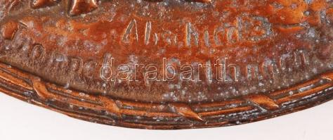 Réz vadász fali kép, préselt, d:28 cm