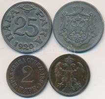 Szerbia 1904-1920. 2P (2x) + 20P (2x) T:2,3 Serbia 1904-1920. 2 Para (2x) + 20 Para (2x) C:aXF,F