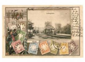 10 darabos modern, használatlan, reprodukciós Nürnberg képeslap sorozat / 10 modern reproduction Nür...