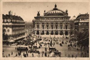 Paris - 2 postcards: Opera square, the Trocadéro