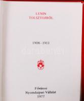 Lenin: Tolsztojról. Bp., 1977, Fővárosi Nyomdaipari Vállalat. Minikönyv, kiadói műbőr kötés, védőtok...