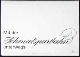 12 darabos modern képeslap sorozat tokban: Deutsche Reichsbahn és Bundespostmuseum Frankfurt am Main...