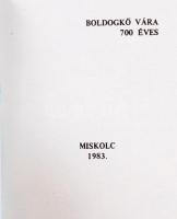 Kemenceiné Végh Katalin: Boldogkő vára 700 éves. Miskolc, 1983. Minikönyv, számozott példány, kiadói...