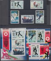 Téli olimpia, Lake Placid sor + kisívpár + blokk Winter Olympics, Lake Placid set + minisheet pair +...