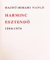 Hajdú-Bihari Napló. Harminc esztendő 1944-1974. Minikönyv, számozott példány, kiadói műbőr kötés, új...