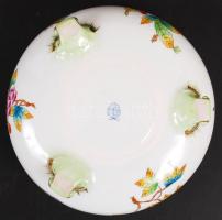 Herendi Viktória mintás figurális doboz, kézzel festett, jelzett, hibátlan, m:15 cm, d:16 cm / Heren...
