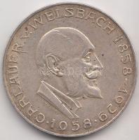 Ausztria 1958. 25Sch Ag "Carl Auer von Welsbach" T:2- Austria 1958. 25 Schilling Ag "Carl Auer von Welsbach" C:aXF