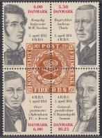 Hafnia Stamp Exhibition in stripe of 5 + block + phase proof of the block and 150th anniversary of t...