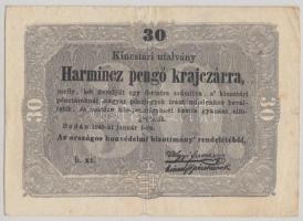 1849. 30Kr "Kossuth-bankó" T:III