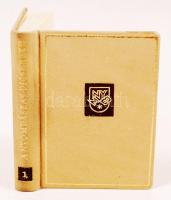 Kner Imre: A könyv művészete. A nyomdászat dicsérete 1. Minikönyv, számozott példány, kiadói bőr kötés, újszerű állapotban.