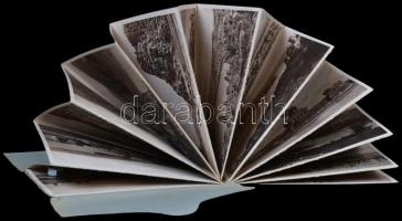 20 darabos régi képeslap leporello: Der Rhein von Mainz bis Köln, Stengel / A Rana Mainztól Kölnig /...