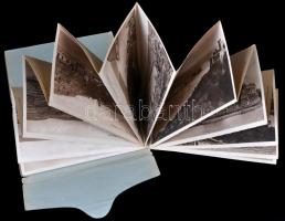 20 darabos régi képeslap leporello: Der Rhein von Mainz bis Köln, Stengel / A Rana Mainztól Kölnig /...