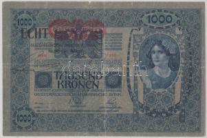 1902. 1000K "Deutschösterreich" + "ECHT Österreichisch - Ungarische Bank" felülb...