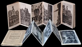 2 db régi képeslap leporello: Alt Frankfurt - 20 lapból álló képeslap leporello; Wiesbaden - 20 lapb...