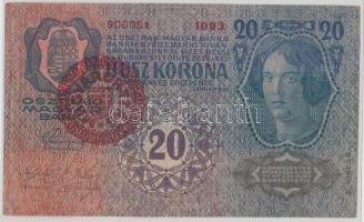 1913. 20K piros "MAGYARORSZÁG" körbélyegzővel T:II