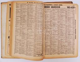 cca 1940 Budapesti távbeszélő névsor - telefonkönyv Kiváló állapotban saját kötésben