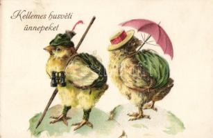 Easter, chicken, trip, litho